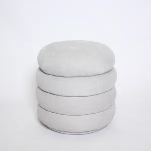 Grey Upholstered Stool