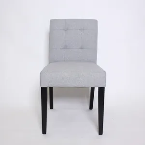 Grey Upholstered Chair Black legs