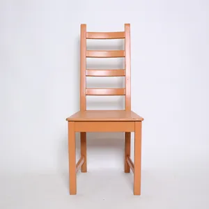 Orange Wood Dining Chair 