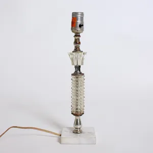 Glass Lamp w/ Marble Base