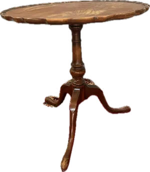 Antique Wood Round Café Table