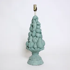 Vintage Mint Green Ceramic Fruit Lamp