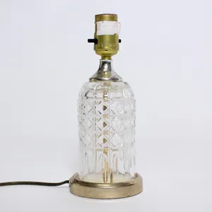 Glass Lamp w/ Gold Metal Base