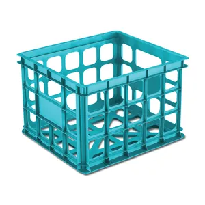 Colorful Milk Style Storage Crates - Yellow, Pink, Aqua, Black, Gray, Blue, Red, Orange