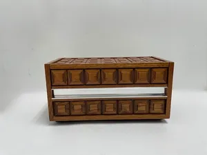 MCM Western Electric Telephone Teak Wood Box for Executive Desk
