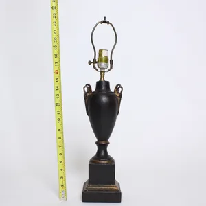 Aged Bronze & Gold Wooden Lamp
