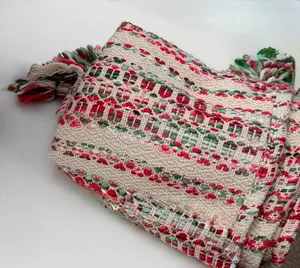Holiday/Xmas throw blanket - Red/Green/Beige