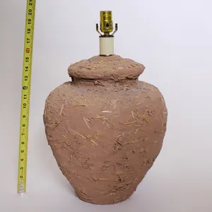 handmade clay lamp