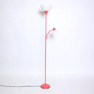 Pink Metal and Plastic Floor Lamp