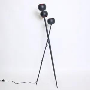 Black Metal Tripod Floor Lamp