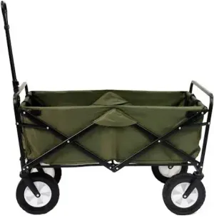green rolling wagon