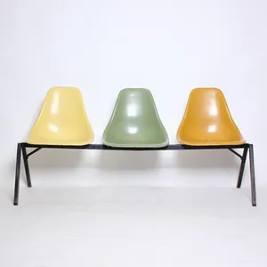 Green, Yellow, & Orange Fiberglass Laundromat Bench 
