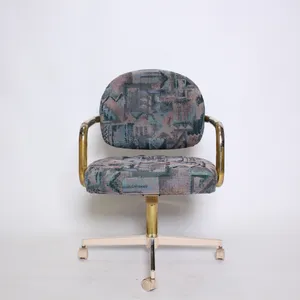 80's Chromcraft Multi-color Rolling Chair