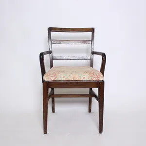 Floral Seat, Wood Dining Chair
