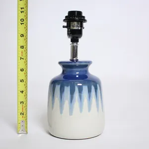 Small White & Blue Ceramic Lamp