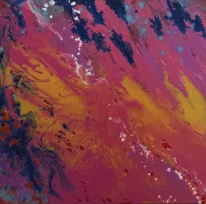 Large Cleared Original Wall art artwork - acrylic - 40