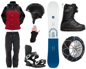 Adult Premium Snow Board, Boots, Jacket and Pants with Snow Chains Package (ABP9)