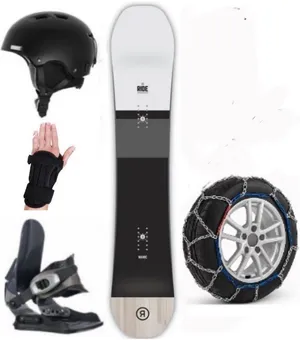 Adult Elite Snowboard (NO BOOTS) with Snow Chains Package (ABE7)