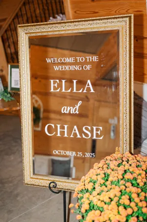 Gold Mirror With Custom Text