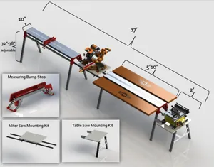 Professional Miter Saw Stand by cut hub