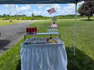 Two-tier cooler table