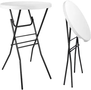 28 Inch Round Folding High Top Cocktail table