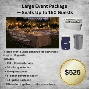 Large Event Package — Seats Up to 150 Guests