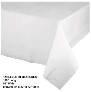 White Premium Disposable Banquet Table Cover – (54