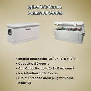 Igloo 150 Quart MaxCold Cooler For Pickup Only