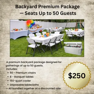 Backyard Premium Package — Seats Up to 50 Guests