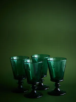 Teal Bee Goblet