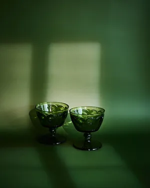 Green Depression Sherbet Coupe