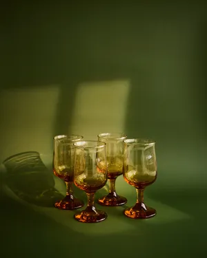 Amber Wine Glass
