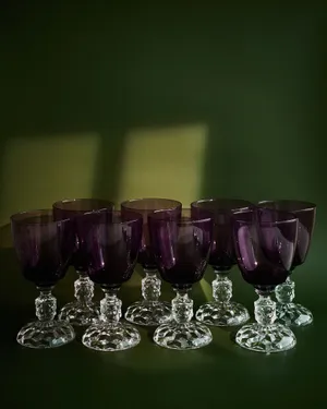 Purple & Crystal Goblet