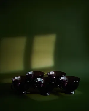 Purple Crystal Tea Cup