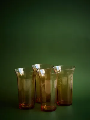 Orange Fluted Glass