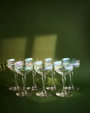 Iridescent Coupe Glass