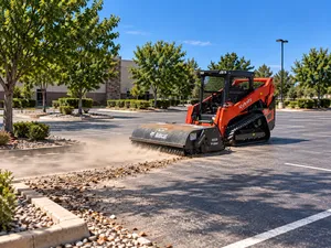  Kubota 75 HP skid steer/bobcat with 72'' sweeper bucket (Open Cab)
