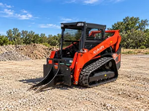 Kubota 75 HP skid steer/bobcat with tree grubber attachment (Open Cab)