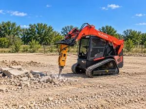  Kubota 75 HP skid steer/bobcat with breaker hammer (Open Cab)
