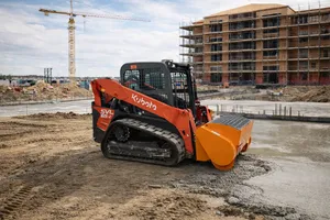 Kubota 65 HP skid steer/bobcat with concrete mixer attachament