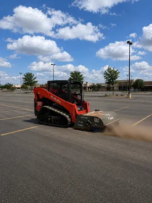  Kubota 65 HP skid steer/bobcat with 72'' sweeper bucket (Open Cab)