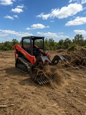  Kubota 65 HP skid steer/bobcat with grapple bucket (Open Cab)