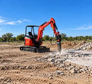 Kubota U27 Mini Excavator – 12” Bucket + 500 lb Hydraulic Breaker