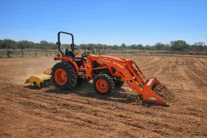 Tractor with garden tiller 72 in