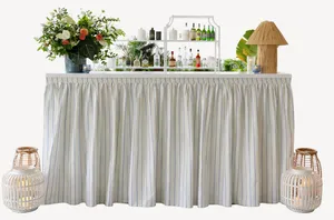Erin x Alice - 7' Blue & White Pleated Front Bar