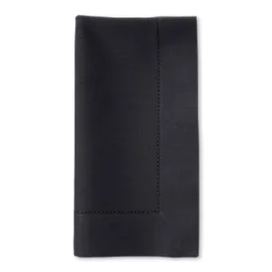 Hemstich Black Napkin