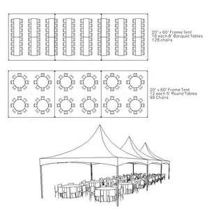20’ x 60’ High Peak Frame Tent 
