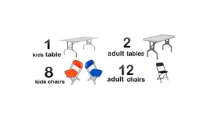 Kids Foldable Table & Chair Package 1