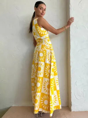 By Nicola Goldie One Shoulder Maxi Dress in Sol SIZE 6